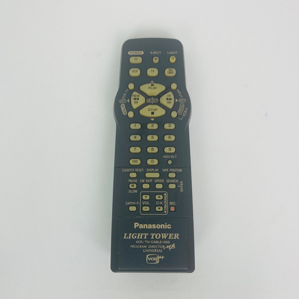 Panasonic Remote Control Light Tower Program Director MB Universal Gray VCR TV